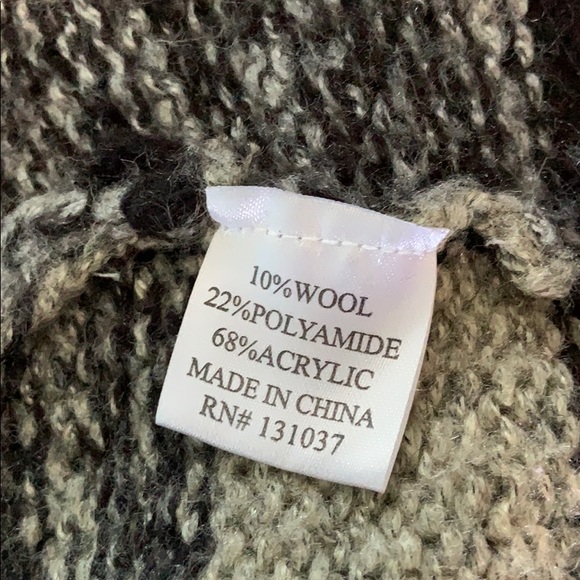 Gray/black tie close cardigan - Picture 7 of 7